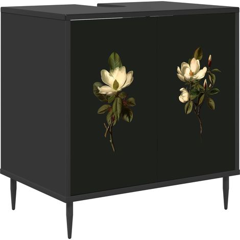 Badezimmerschrank BREMEN Schwarz Eichen-Optik 60 x 40 x 61 cm vidaXL (1/5)