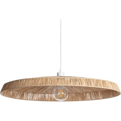 Suspension ronde en raphia ø75cm - Bois clair - Orbe (1/5)