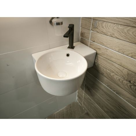 Lave-Mains Compact d'angle céramique GENTRY version Droite