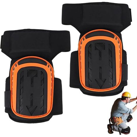 Genouillères de travail, genouillères professionnelles durables, coussinets en gel et mousse ultra -DOUx avec sangles antidérapantes solides, protège-tibias de jardinage pour une protection ultime-DOU