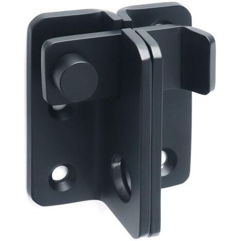 Verrou Porte Coulissante, Serrure Volet Loquet Porte, Verrou Portail à Bascule Boulon, Fenêtre, Finition Noir Mat en Acier Inoxydable
