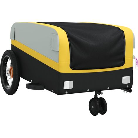 Remorque chariot transport de vélo 30 kg fer jaune (1/5)
