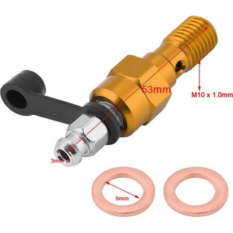 Bouchon anti-poussière pour vis de purge d'étrier de maître-cylindre de frein de moto M10x1,0 mm (doré) (1/5)