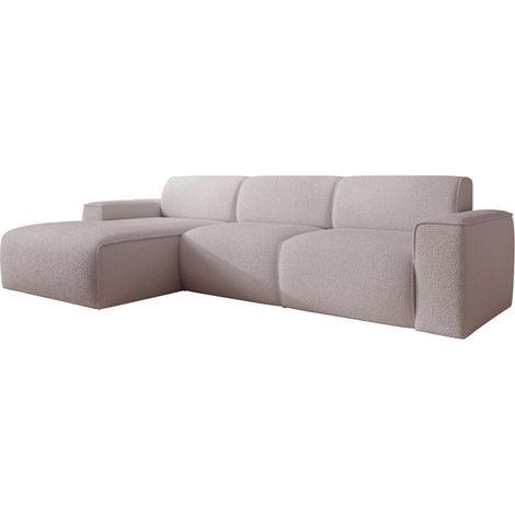 Selsey Bouvi – Ecksofa, Ottomane links, beige, Bouclé (1/5)