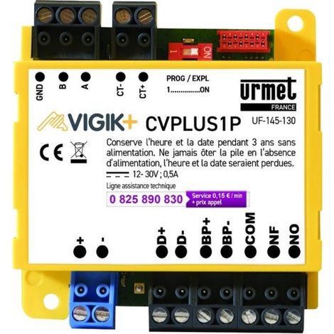 Centrale 1 porte CVPLUS1P gestion connectée ou L/E jusqu'à 5000 badges - URMET CVPLUS1P