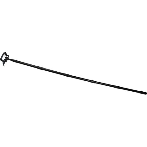 Unkrautrechen, längenverstellbar, Edelstahl, ergonomischer Griff, Handrechen, Gartengerät zum Umgraben und Auflockern des Bodens, 5-teilig (1/5)