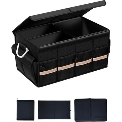Boîte de rangement pliable pour voiture, format valise 60×35×30 cm, Oxford (1/5)