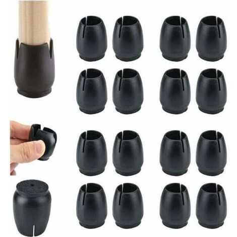 32 Pièces Protection Pied de Chaise, Silicone Chaise Casquettes Pieds,Embout de Chaise avec Coussinets en Feutre,Protection Pied de Chaise Silicone pour Protéger Le Sol des Rayures et du Bruit (1/4)