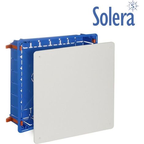 Boîtier de raccordement encastré dans cloison creuse 250x250x50mm fixation à vis par brides SOLERA 324GW (1/3)