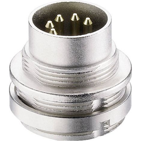 Lumberg 0314 08-1 Connettore circolare DIN Spina verticale Numero Poli (num): 8 Argento 1 pz. (1/2)