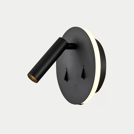 Applique Tête De Lit Led Noir USB-C Mily (1/3)