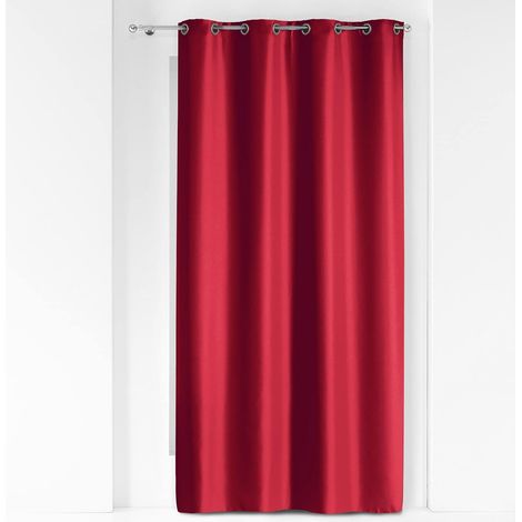 Rideau A Oeillets 140 x 280 CM Polyester UNI Essentiel Rouge (1/5)