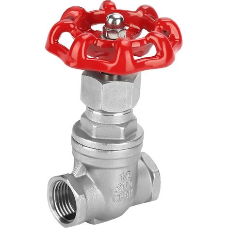 Vanne en acier inoxydable, vanne à vanne DN15 Vanne à vanne en acier inoxydable BSPP G1/2 Vanne à vanne à eau Vanne à écluse pour eau Pétrole Gaz (1/5)