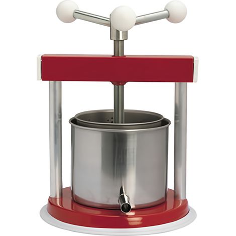 Presse-agrumes manuel en acier 3L – Système d'extraction efficace à 3 leviers – Réservoir inox pour jus naturels – Palumbo (1/2)