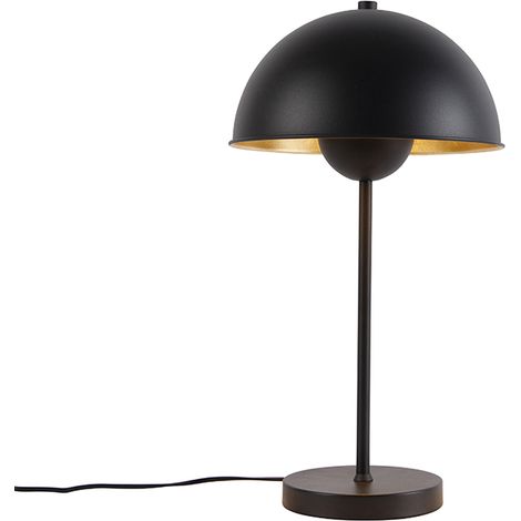 Retro Tischlampe schwarz mit Gold - Magnax (1/4)