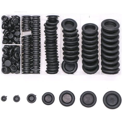 170 Pcs Bouchons en Caoutchouc, Oeillet en Caoutchouc avec Boîte de Rangement (1/4)