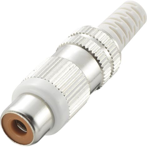TRU COMPONENTS 719405 Cinch-Steckverbinder Buchse, gerade Polzahl: 2  Gelb 1 St.