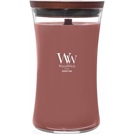 WoodWick Rouge Oud vela Otro Rojo, Transparente, Madera 1 pieza(s)