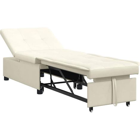 Canapé-lit,Canapé convertible Crème 67 x 194 x 38 cm Velours CFW93200 (1/5)