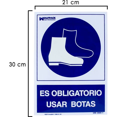 Poster Obbligatorio Uso Degli Stivali 30x21 cm.