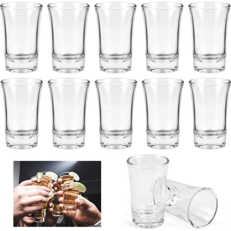 12 PCS Reusable Shot Glasses 40ml - Clear Small Liquor Glasses - Dessert Cups Dishwasher Safe (1/5)