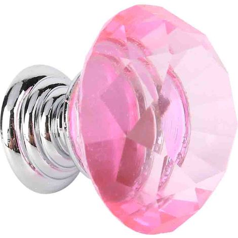 Lot de 10 boutons de porte/tiroir en verre cristal diamant de 30 mm (1/5)