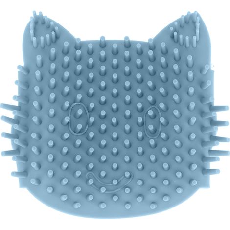 Toiletteur automatique pour chat, griffoir de massage en silicone parfumé à l'herbe à chat, brosse de toilettage douce pour chats, chatons, chiens et chiots, fixation murale pour coin chat (1/5)