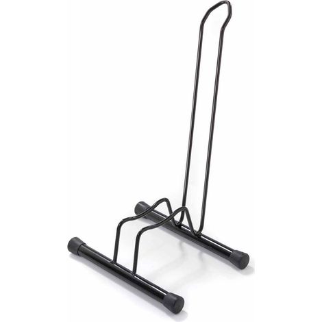 ANDRYS - Piedistallo Porta biciclette a Pavimento 1 posto, Non Smontabile o Modulabile, anche per Bici con Freno a Disco, in Acciaio, Verniciato, Colore Nero, 38.5 x 29 x 67 cm, Larghezza Posteggio Ru