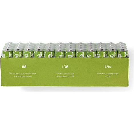 Baterias alcalinas aa 15 v cc paquete de 48