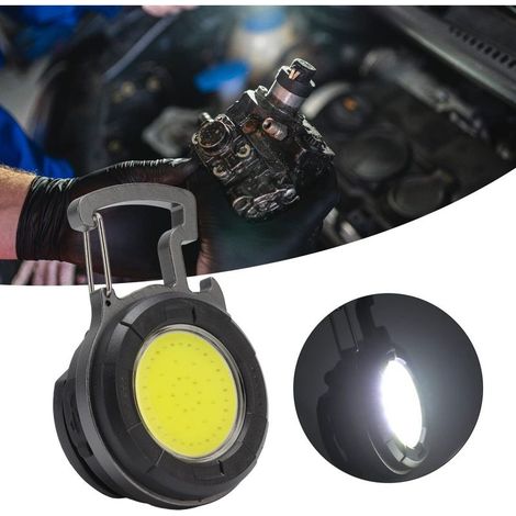 Mini lampe poche porte-clés – multifonctionnelle – étanche – COB – urgence / entretien auto – feux travail (1/5)