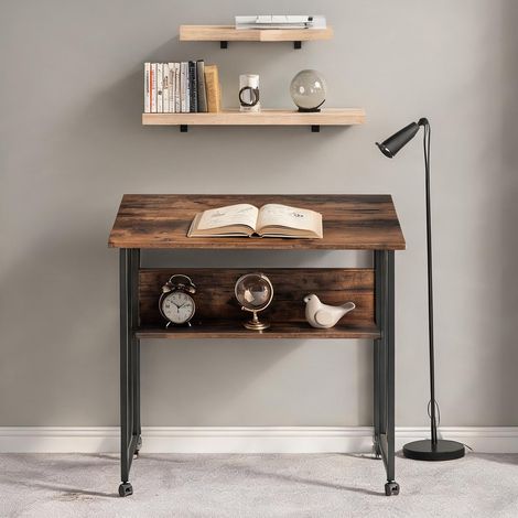 Bureau en panneau de particules métal 80 x 58 x 75 cm (1/5)