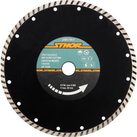 STHOR 08793 - disco de diamante, 230 mm turbo