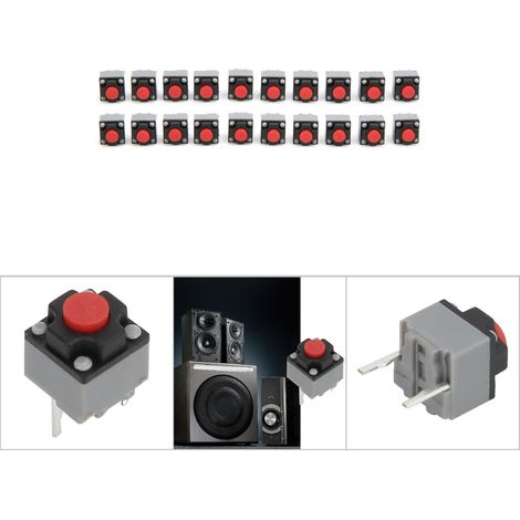 20 pièces interrupteur tactile étanche 6x6x7.3mm, bouton-poussoir micro miniature (1/5)