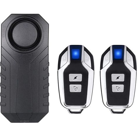 Alarme De Vélo De Moto Antivol, Capteur De Mouvement De Vibration D'alarme De Sécurité De Vélo étanche 113dB (2 Télécommandes Incluses) (1/5)