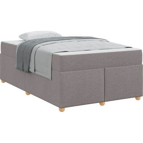 Estructura de cama con colchón Taupé 120 x 200 cm tela vidaXL (1/5)