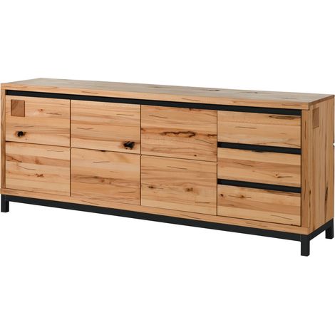 Credenza in legno di faggio 210x45x85 oliato naturale VILLANDERS 152