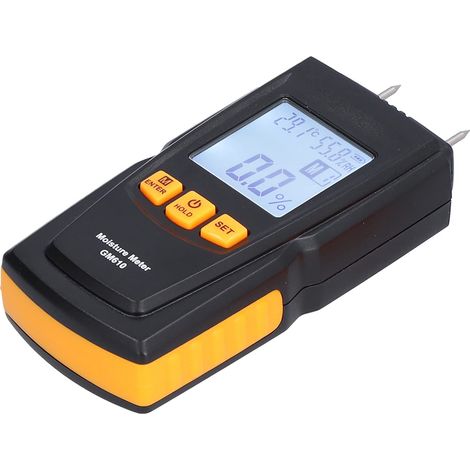 Misuratore di umidità, facile da usare, con robusto schermo LCD, ideale per la misurazione dell'umidità in ambienti esterni. (1/5)