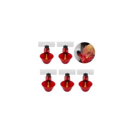 Abreuvoir Automatique Portable 25 mm - 5 Tasses d’Eau pour Poules, Cailles et Pigeons, Pratique et Facile à Installer (1/5)