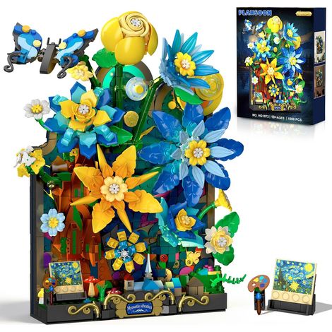 Kit Mural Fleuri Nuit Étoilée avec Lumières pour Adultes (1/5)