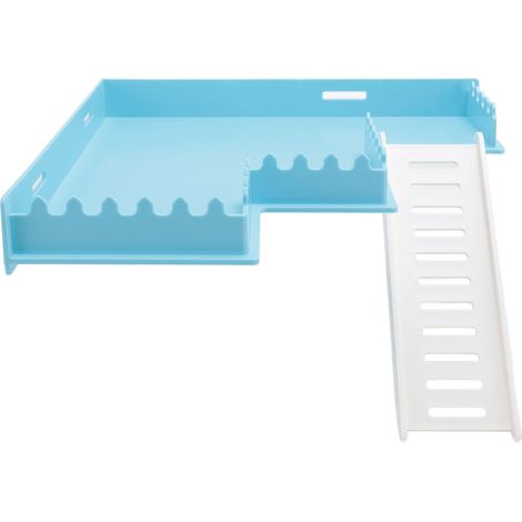 Plateforme d'escalade multifonctionnelle pour hamsters, jouet d'escalade sécurisé avec échelle pour petits animaux, en forme de M (1/5)