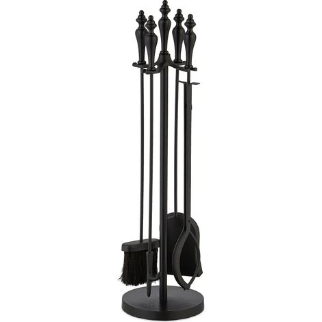 Fireplace Tool Set - Durable Metal, Vintage Design (1/5)