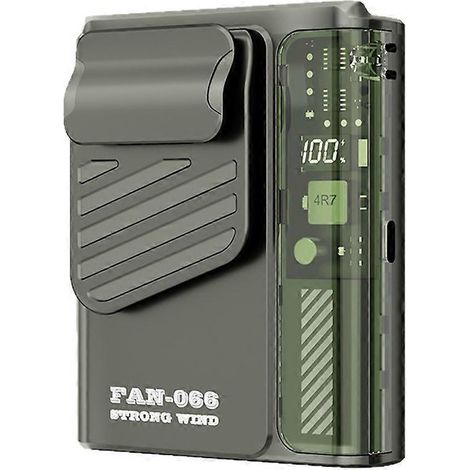 Ventilateur de taille et de cou, puissant et doté d'un affichage numérique HD, portable pour les voyages, le travail et le camping. Ventilateur d'extérieur à air froid et glaçons. (1/5)