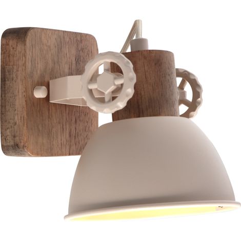 Mexlite - foco - Gearwood - crema - madera metal - foco de