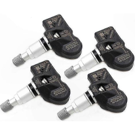 Sensores TPMS de 433 MHz para sistemas de monitoreo de presión de neumáticos (TPMS) para automóviles - Paquete de 4 unidades - Reemplazo universalmente compatible (1/5)