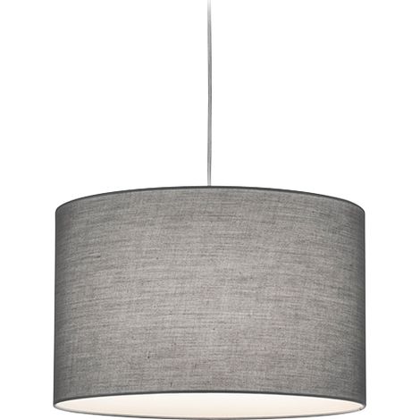 Lampada Sospensione Interno Rotonda 4W Hotel Tessuto Grigio Duoline GD Trio (1/2)