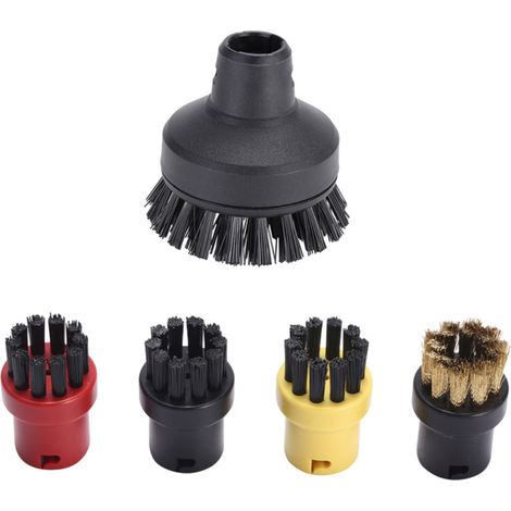 Juego de 5 cepillos redondos para limpiadores a vapor, boquillas de limpieza, accesorios y kit de repuesto para Karcher SC1 SC2 SC3 SC4 SC5 SC7 CTK10 (1/5)
