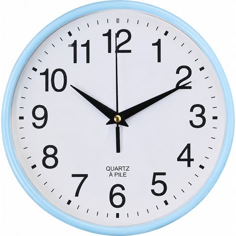 Horloge murale 8 pouces bleue moderne à aiguilles 8 bleu 400 g – Livraison gratuite