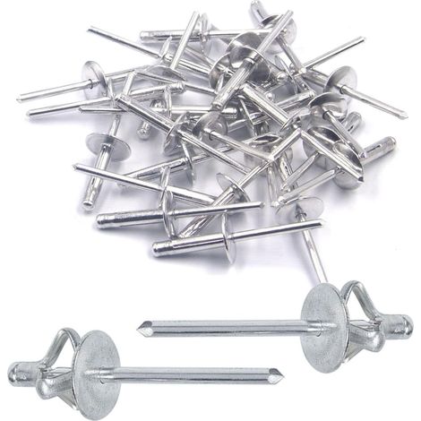 50 Pièces Tri-Fold Exploding Rivets Pop, 3,2X17X10mm Rivets Aveugles (1/5)