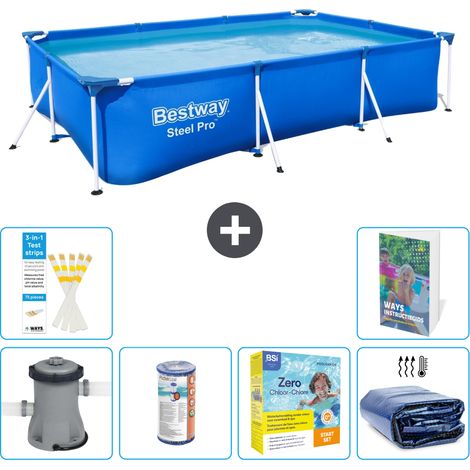Bestway Steel Pro Rechteckig - 300x201x66 cm - 7-teilig S224