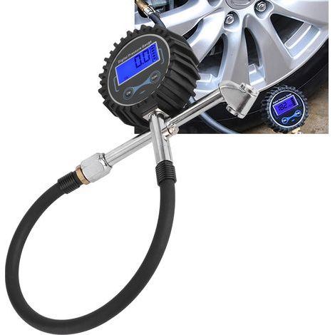 Manomètre numérique de gonfleur de pneu 3-200PSI, affichage LCD universel pour voiture, moto, camions (1/5)